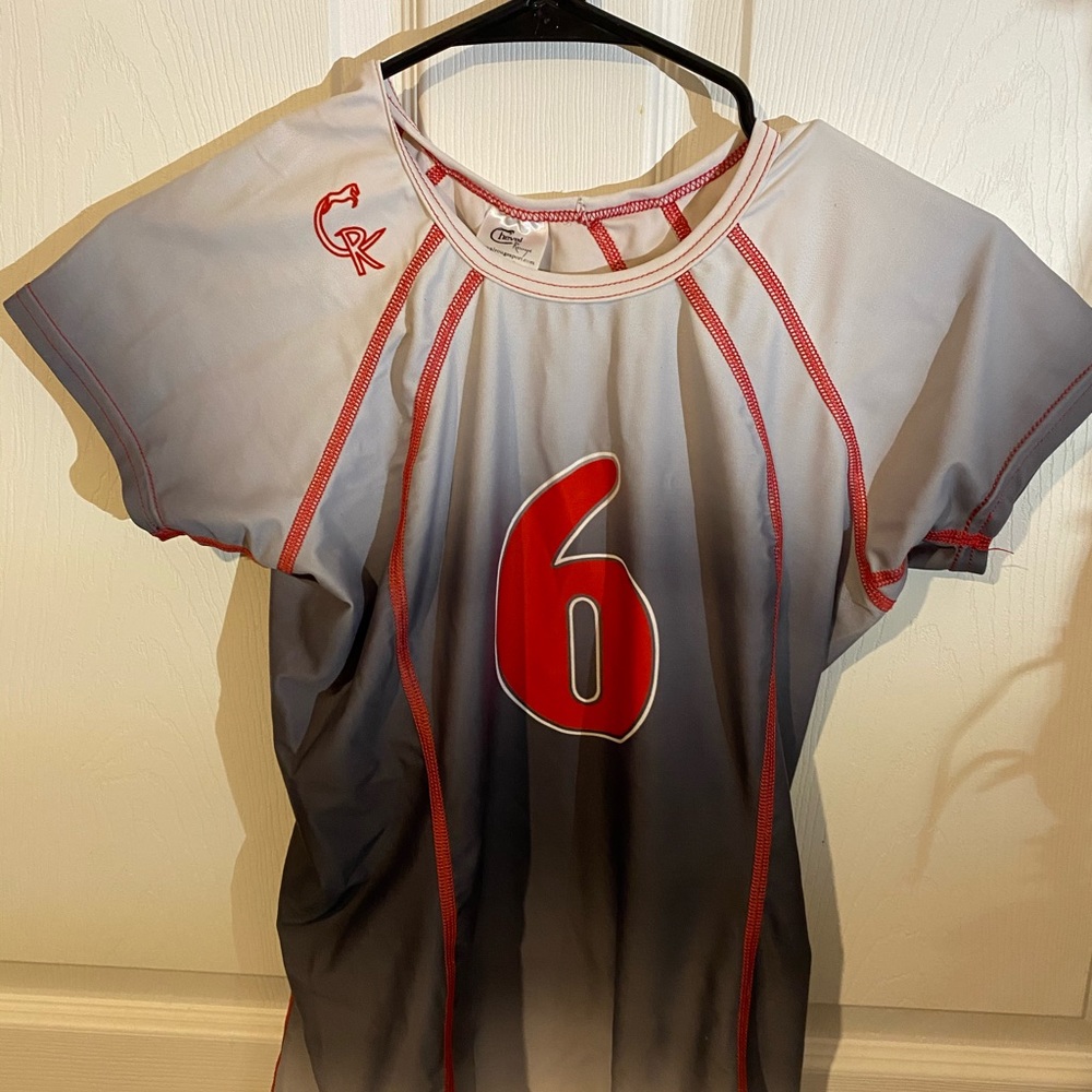 GTM Sport Wear Rocky Grey/Red#6 Jersey Size XL - Picture 3 of 9